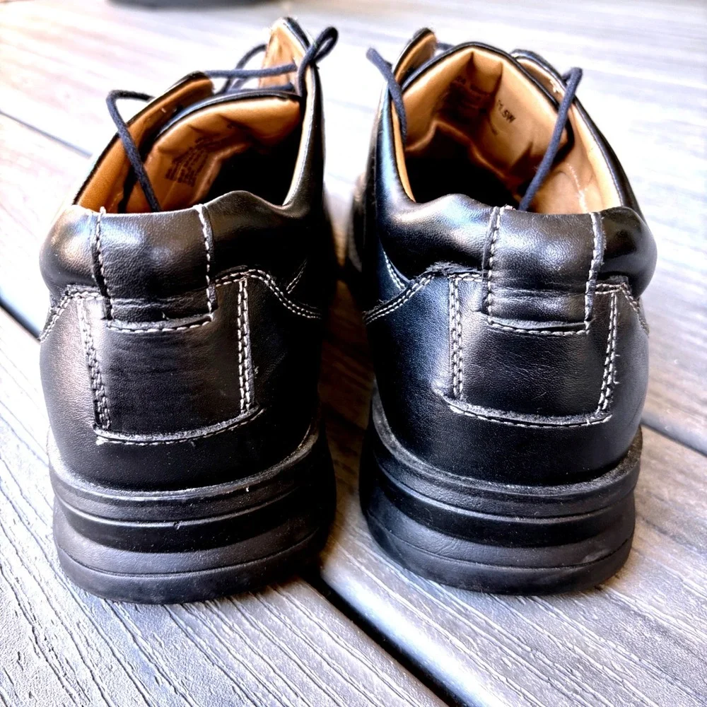 Dockers  11.5W Dress Shoes Black Prostyle All Motion Comfort Leather Oxfords
